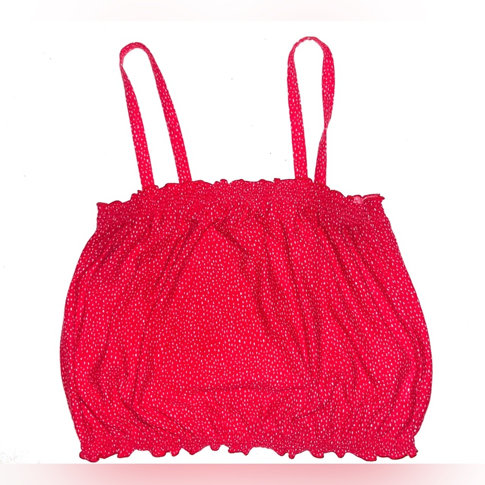 Red Polka Dot Crop Top